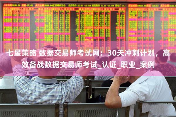 七星策略 数据交易师考试网：30天冲刺计划，高效备战数据交易师考试_认证_职业_案例